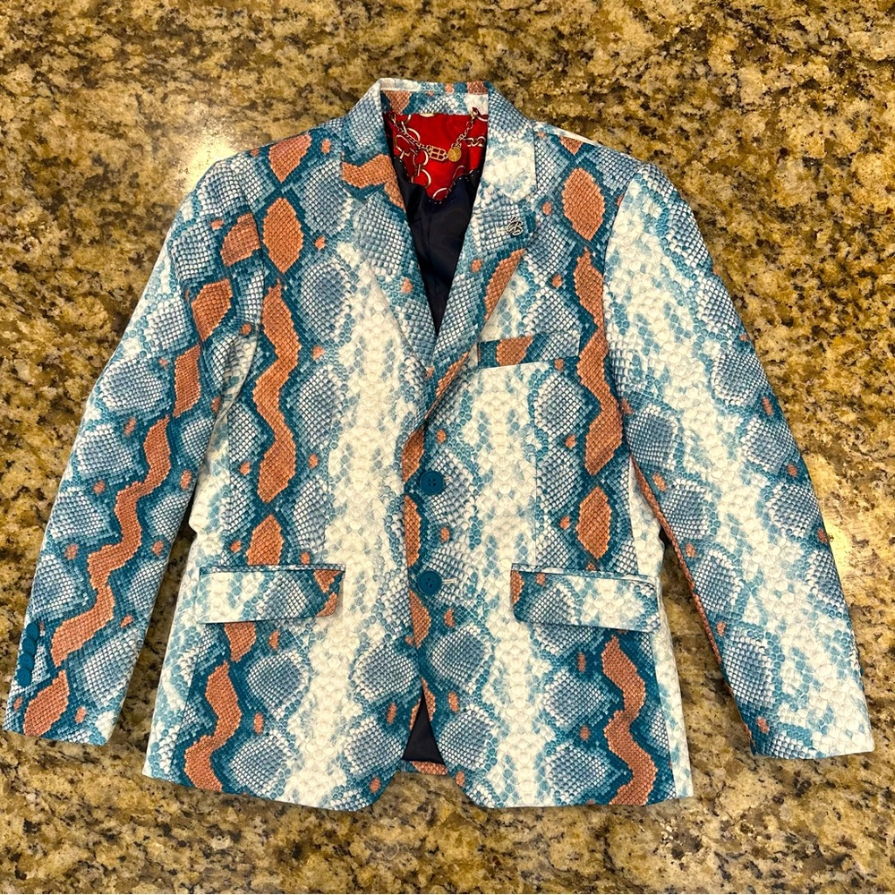 Elie Balleh Boys SnakeSkin Embossed Sports-coat.